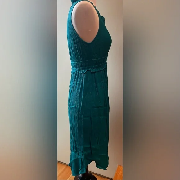 Anthropologie Smocked Maeve Dress-Teal - Picture 3 of 7